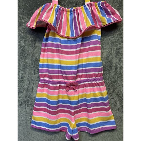 Tommy Bahama Colorful Stripes Shorts Pull On Romper Girl's Size L 10-12 NWOT - Picture 2 of 6